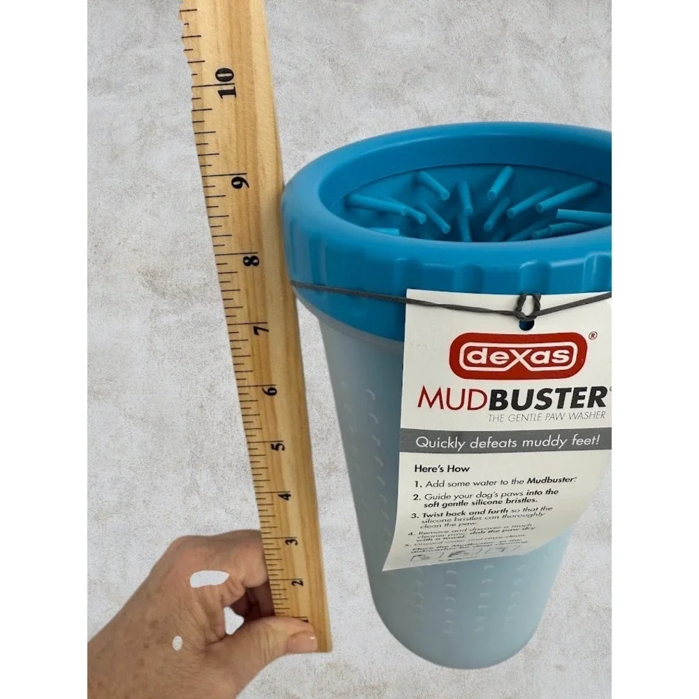 Dexas MudBuster Portable Dog Paw Washer/ Paw Cleaner Blue‎ Medium New.